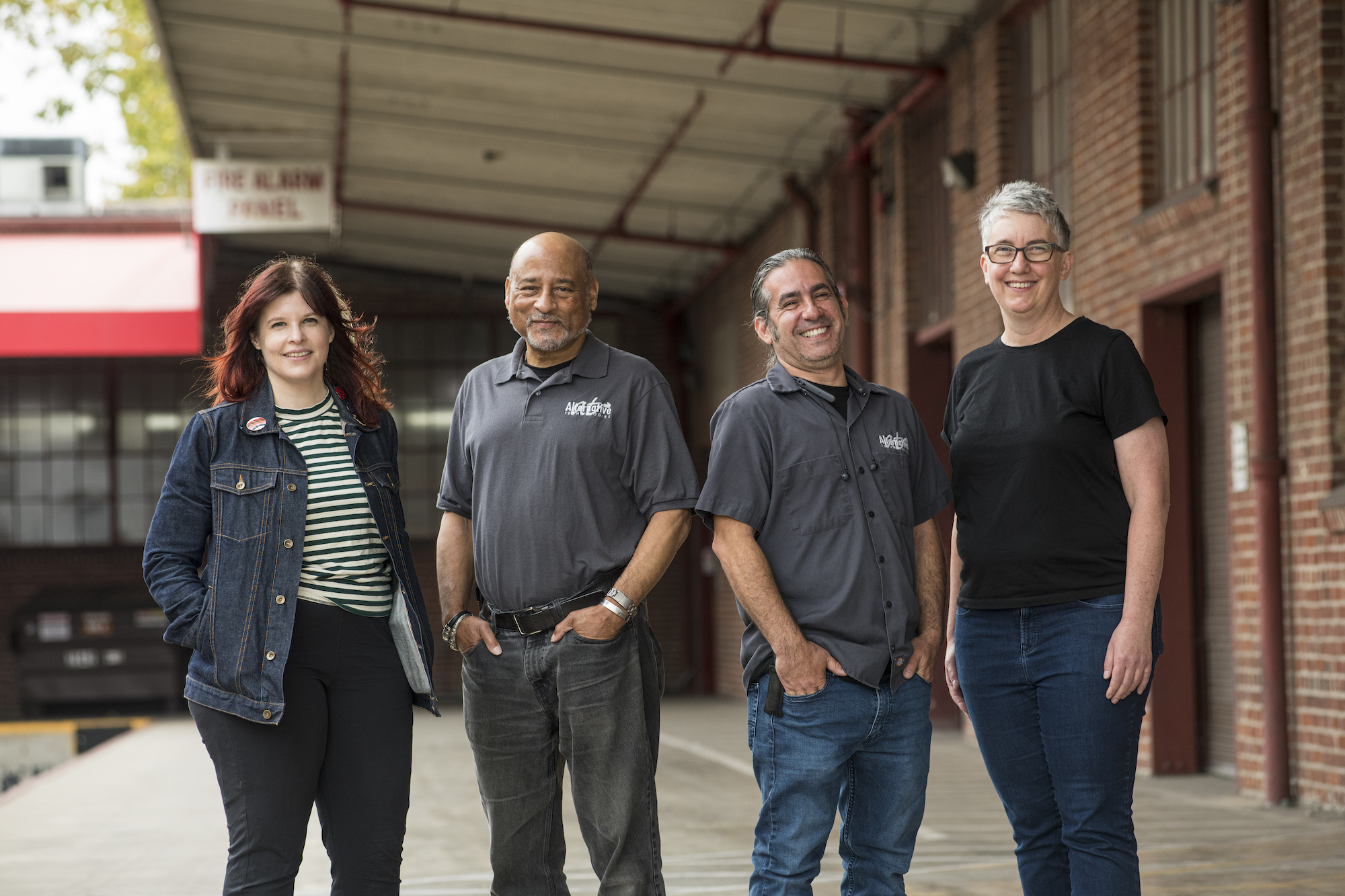 Leslie Carroll, Douglas Jackson, Jody Neumann, and Deborah Farrell, employee-owners at Alternative Technologies