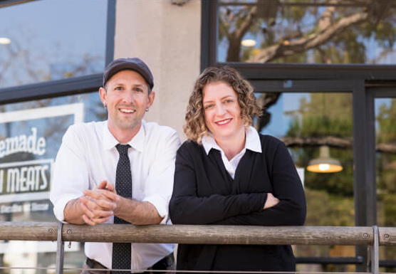 Monica and Aaron Rocchino, Former owners of The Local Butcher Shop​, having transitioned to employee ownership