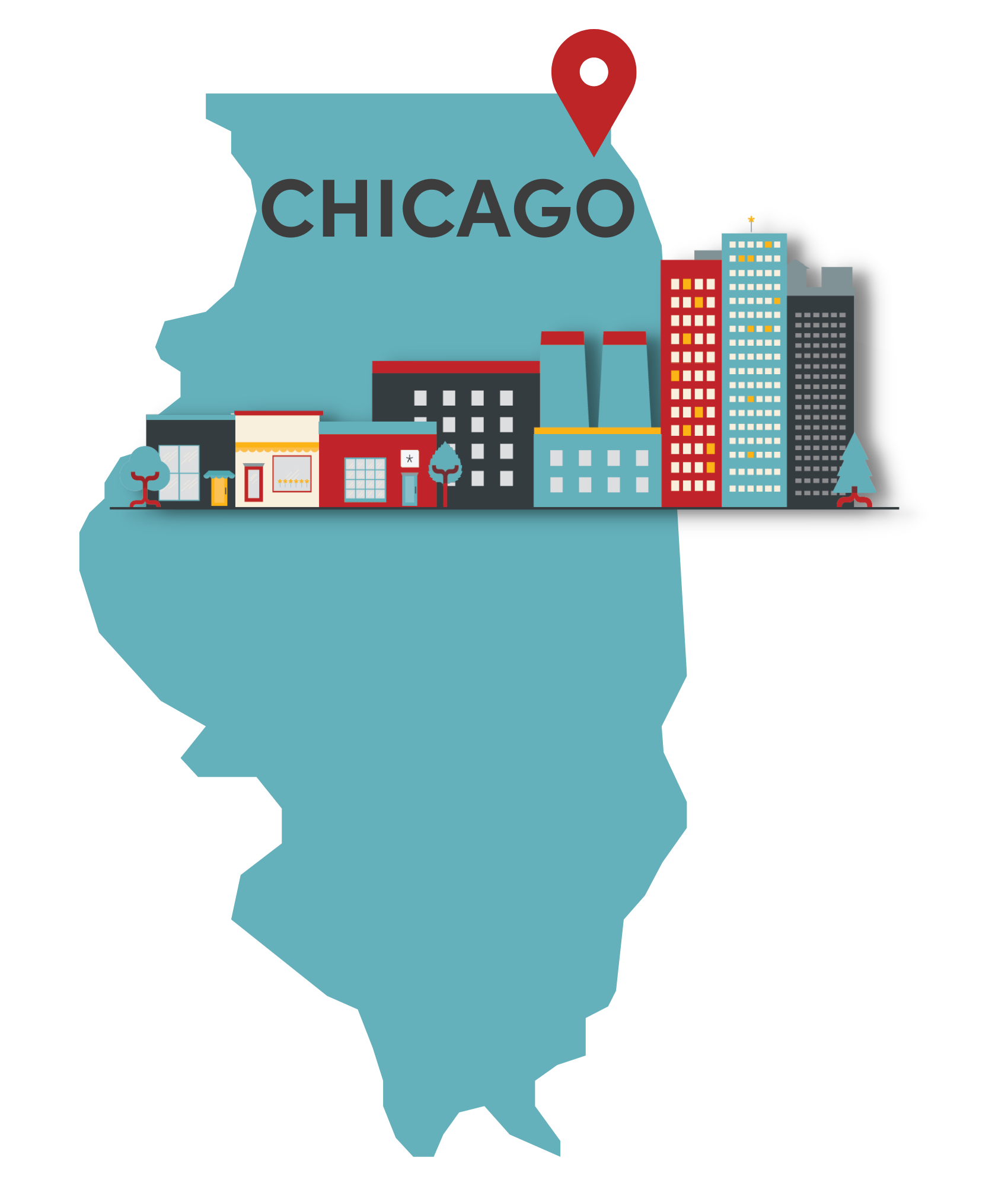 Chicago map graphic