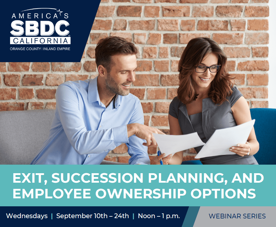Exit, Succession Planning, and Employee Ownership Options webinar series graphic
