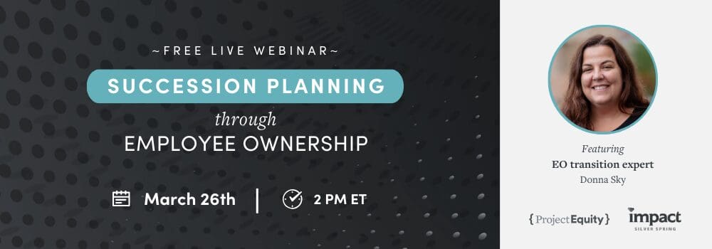 Succession planning through employee ownership graphic